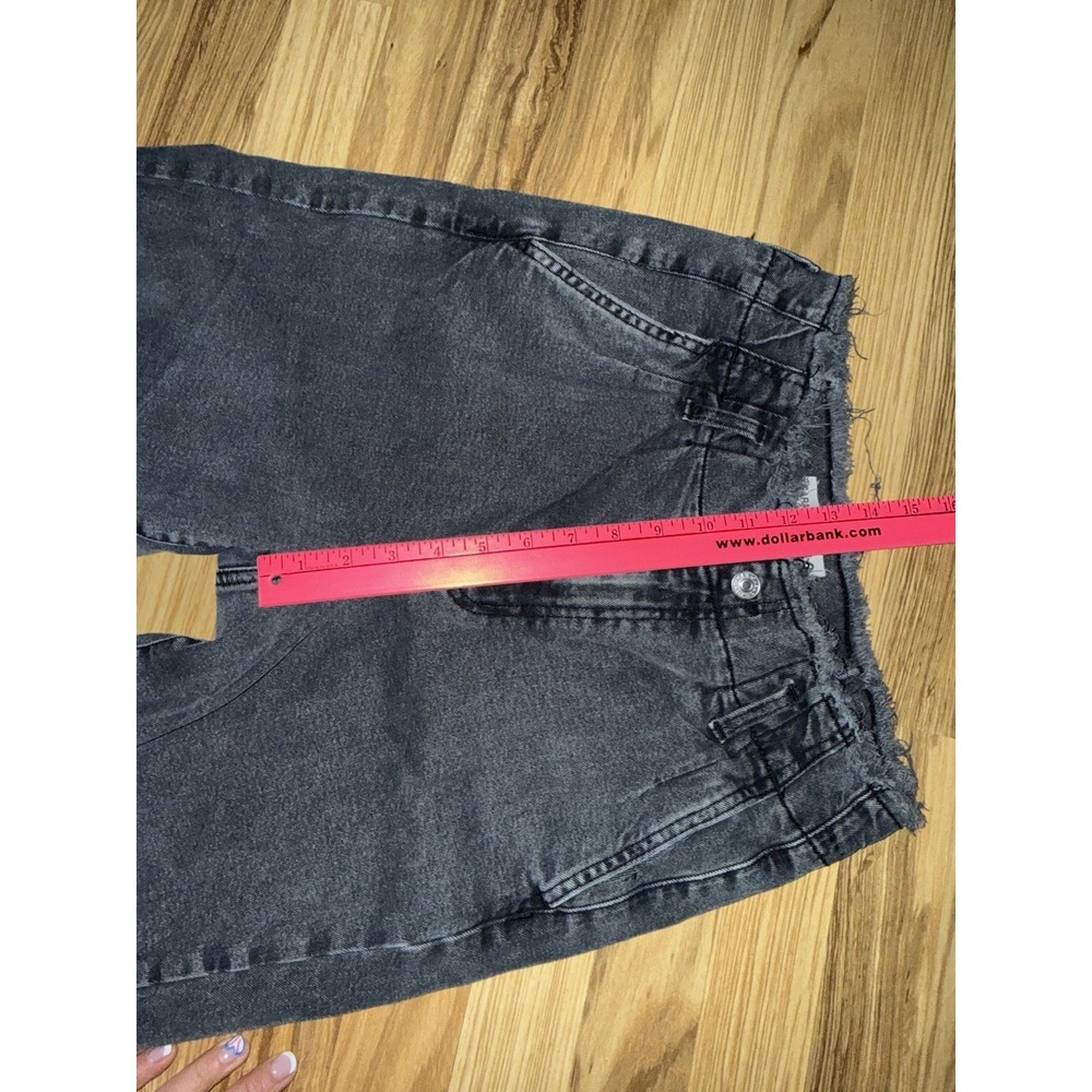 Garage Jeans Women's 9‎ Black High Rise Frayed Waist Skinny Stretch Denim Pants - Picture 9 of 10